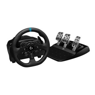LOGITECH G923 Kit Volante Racing in Pelle e Pedali per PS5-PS4 e PC