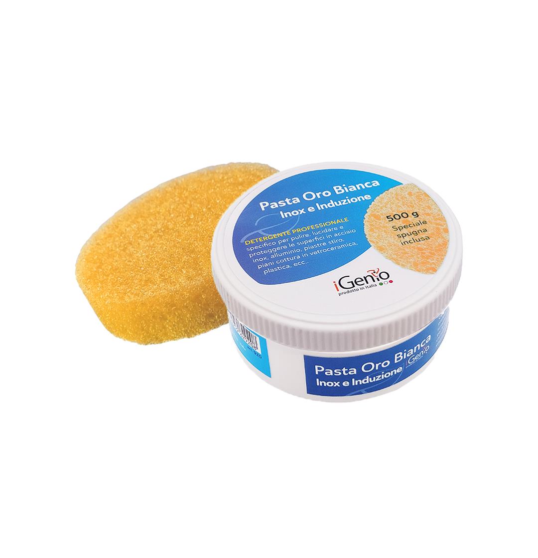 I-GENIO 920 Pasta Bianca Detergente Inox Lucidante Acciaio 500gr