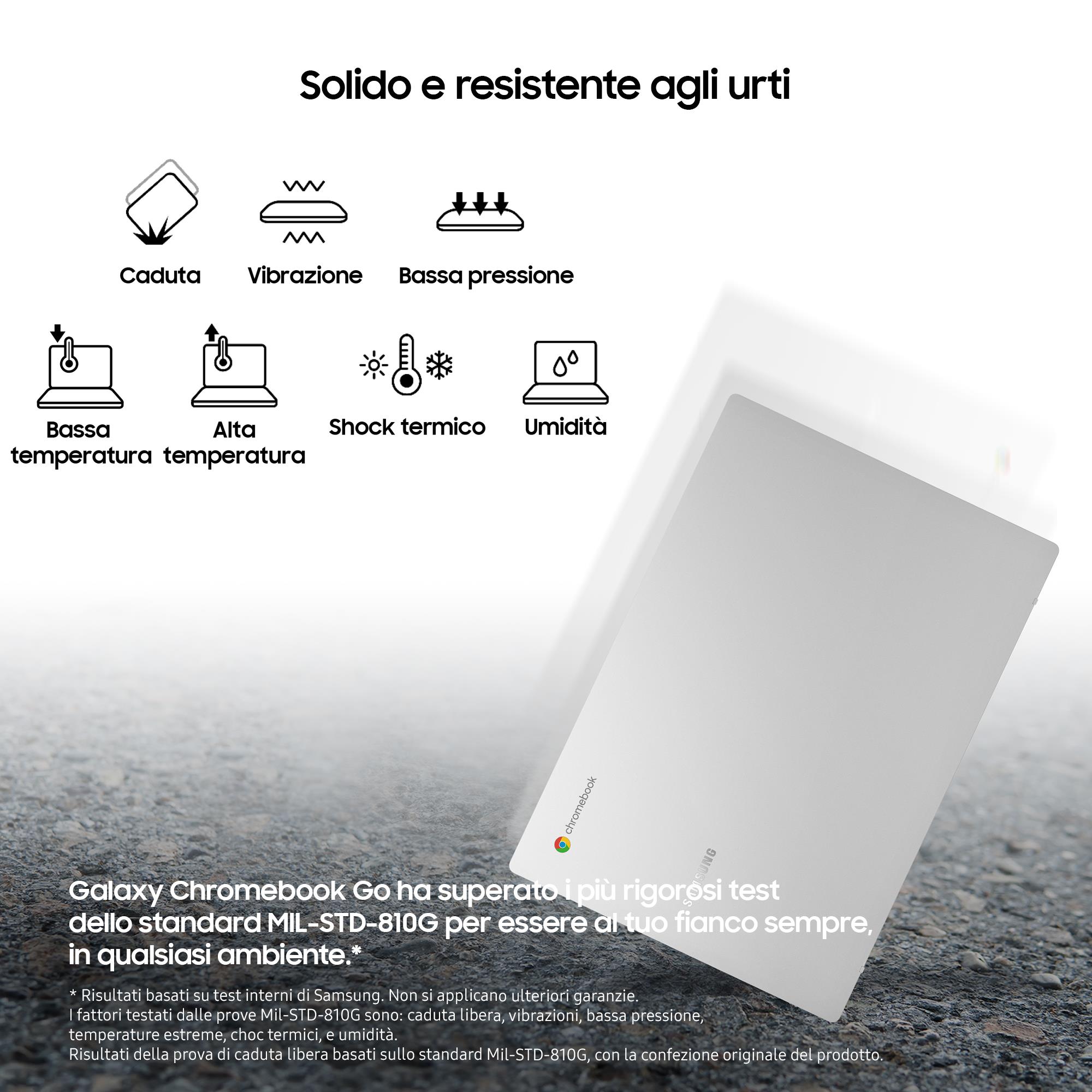 SAMSUNG XE340XDAKA1IT Chromebook Go Notebook 14 Pollici HD N4500 4GB 64GB - Image 3