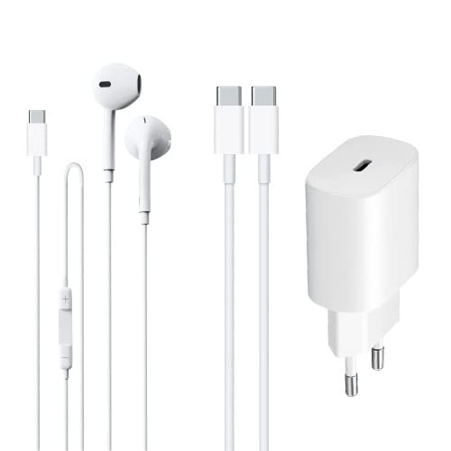 AREA KIT3IN1TYCW Bundle PD20W, Auricolari e Cavo USB-C Bianco