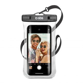 SBS TEWATERSELFIEK Custodia Impermeabile Smartphone Subacquea Nera Max 170x90mm