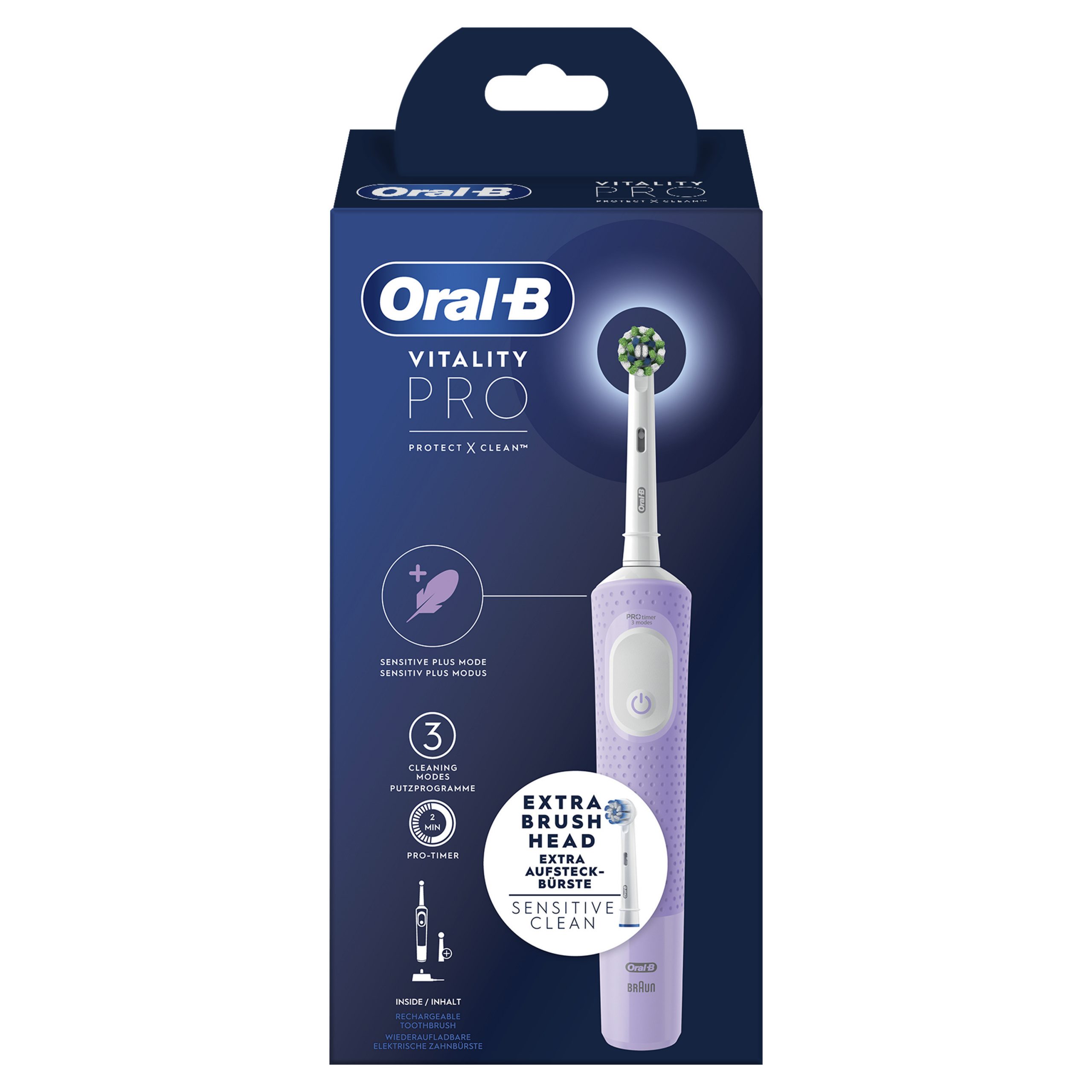 Oral-B Vitality Pro Lilla Spazzolino Elettrico con Tecnologia di Pulizia 2D - Image 4