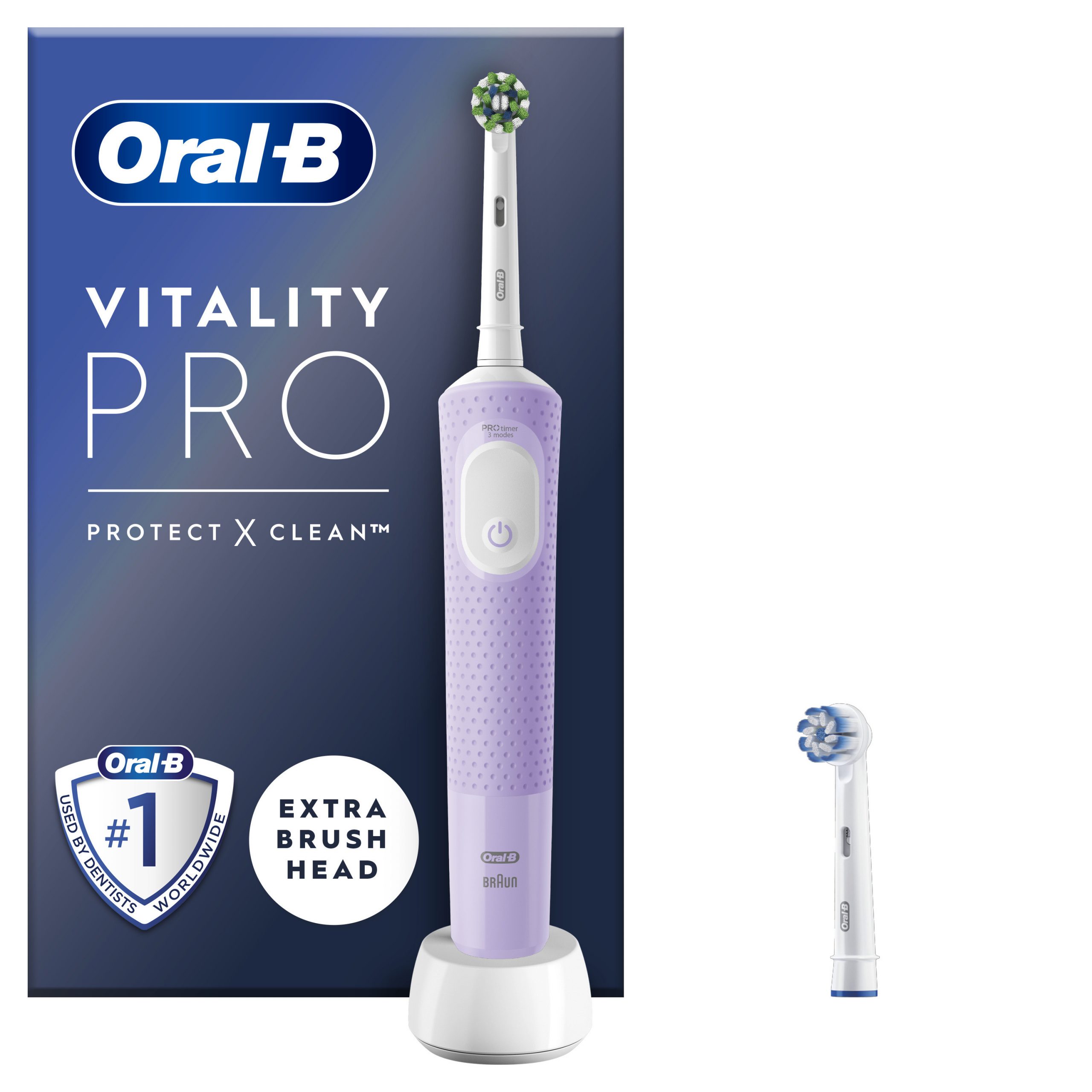 Oral-B Vitality Pro Lilla Spazzolino Elettrico con Tecnologia di Pulizia 2D - Image 5
