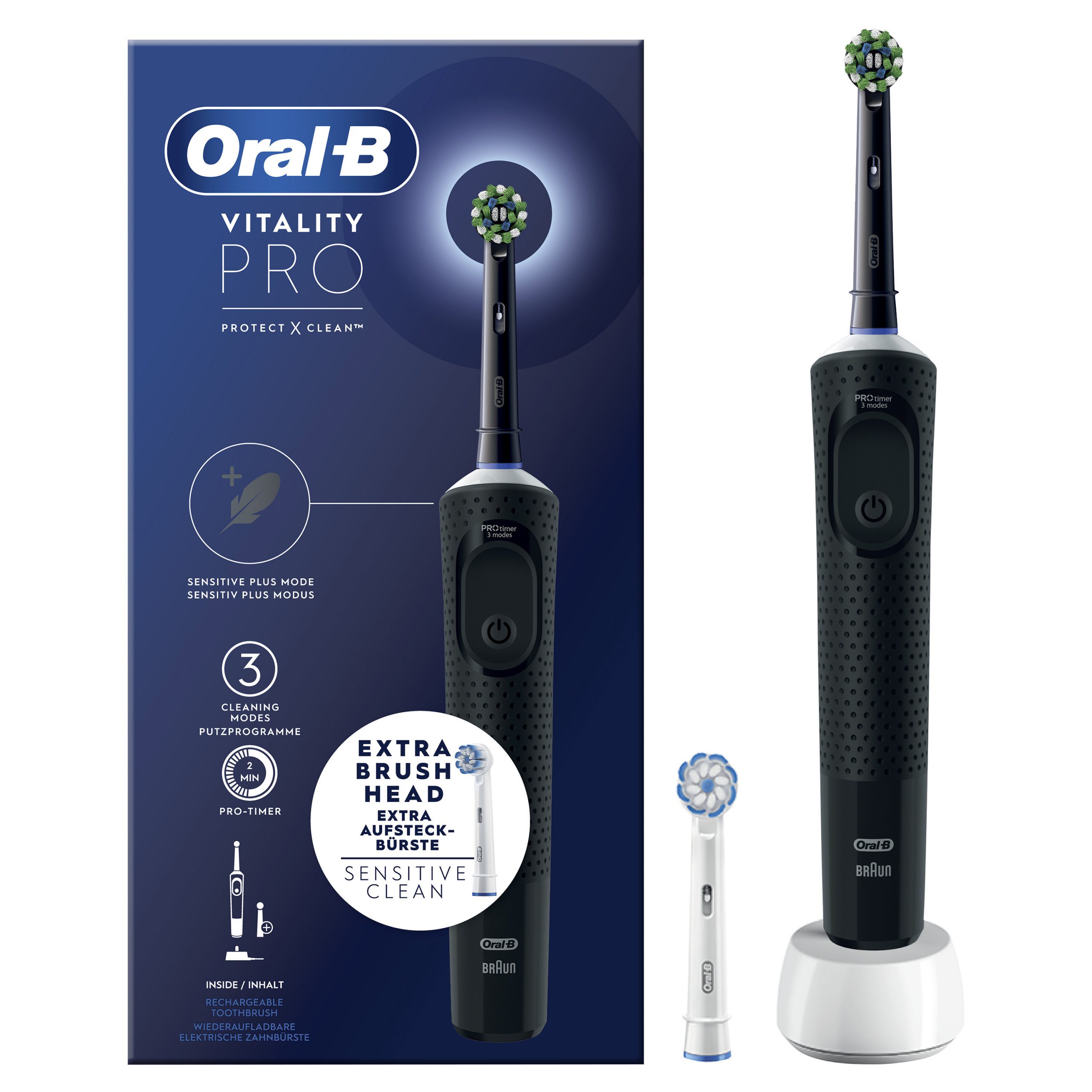Oral-B Vitality Pro Nero Spazzolino Elettrico con Tecnologia di Pulizia 2D - Image 2