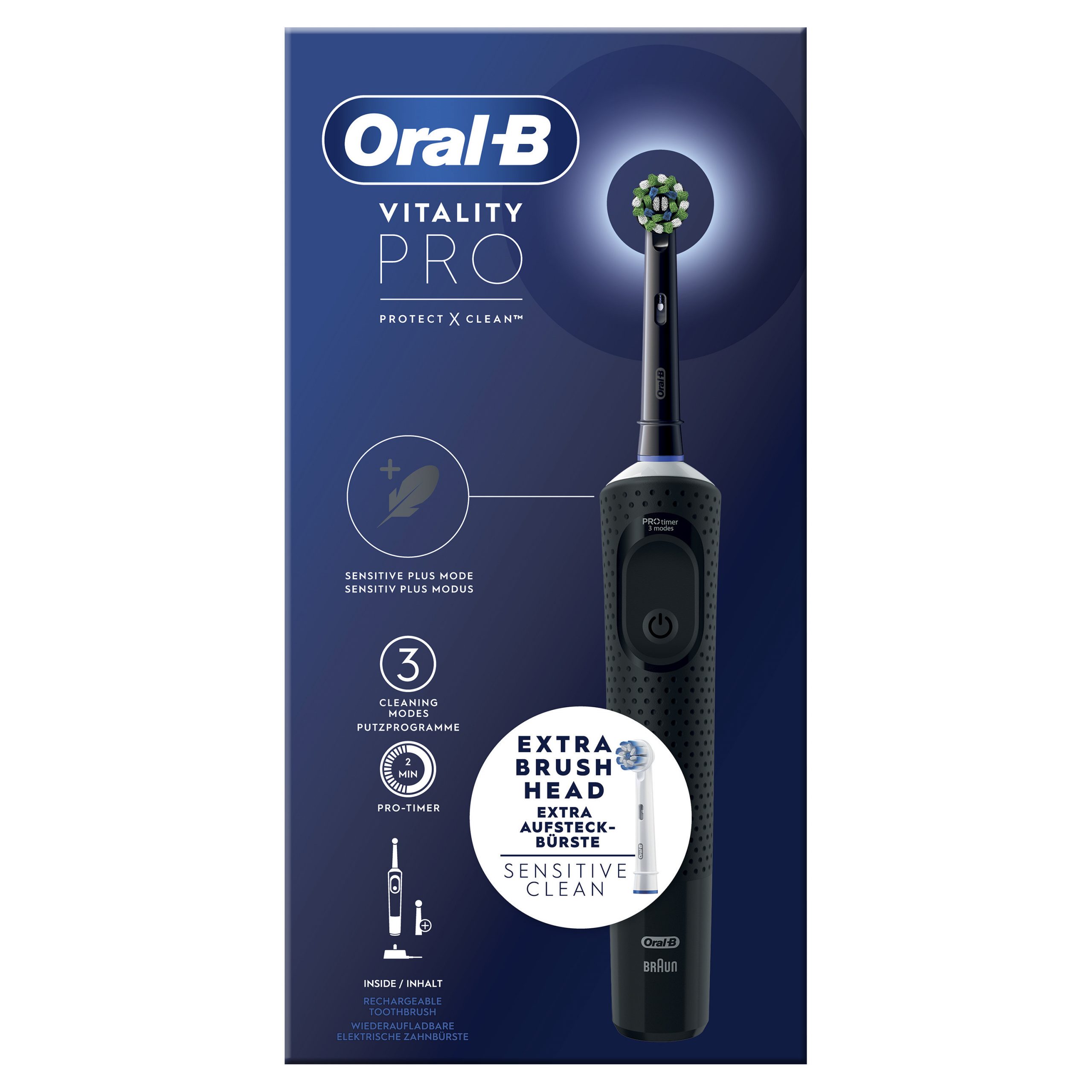Oral-B Vitality Pro Nero Spazzolino Elettrico con Tecnologia di Pulizia 2D - Image 3