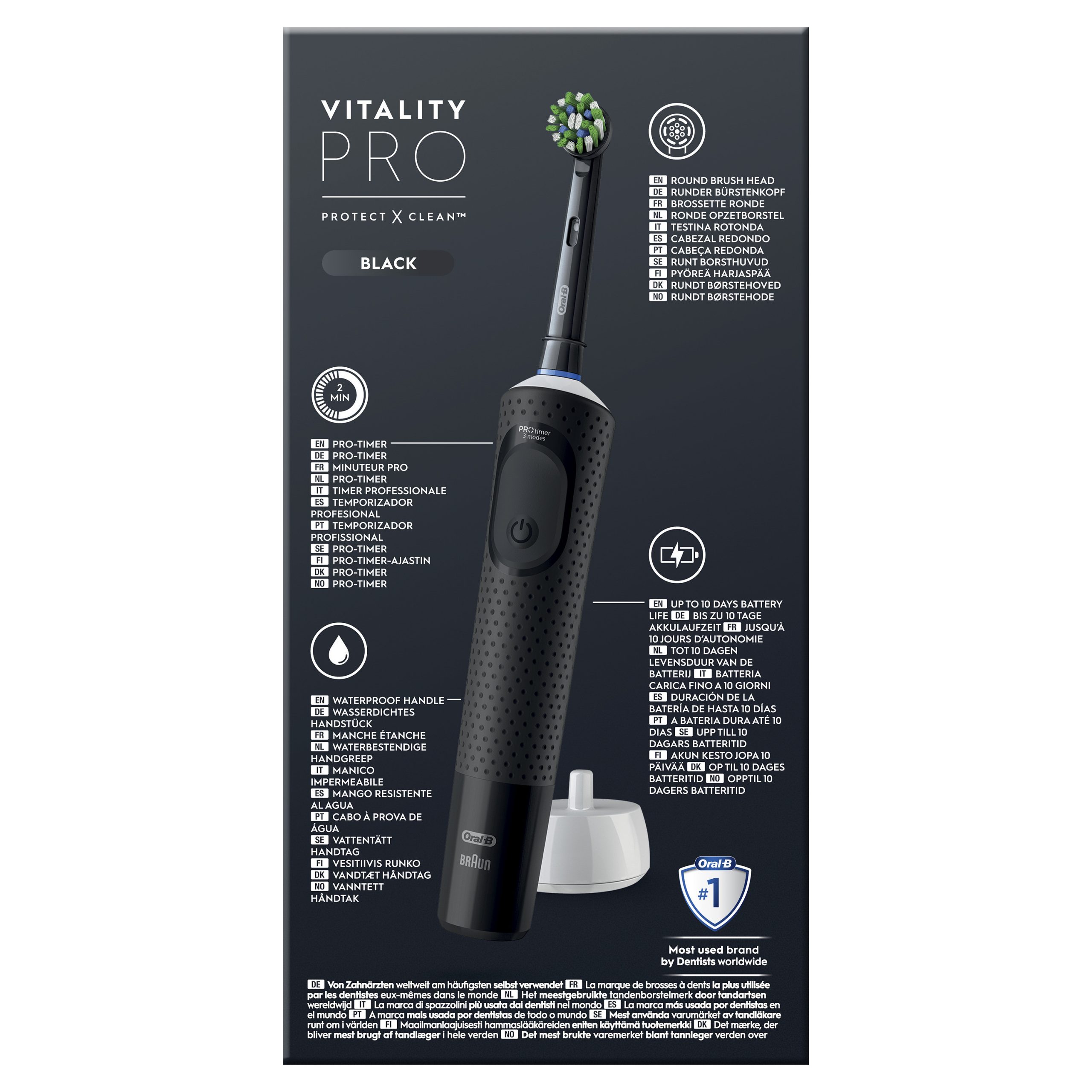 Oral-B Vitality Pro Nero Spazzolino Elettrico con Tecnologia di Pulizia 2D - Image 8