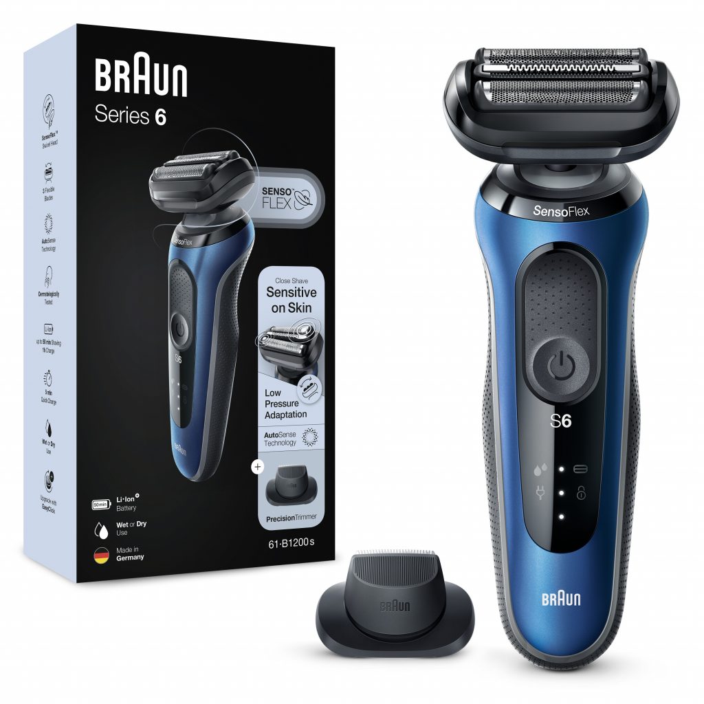Braun Serie 6 61-B1200S Rasoio Elettrico Ricaricabile con Custodia e Accessori