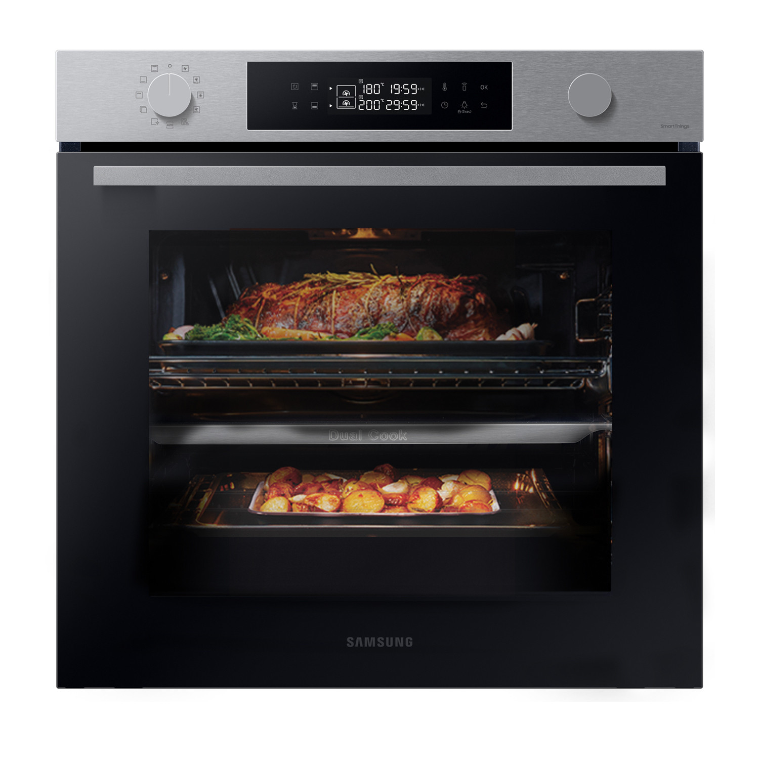 Samsung NV7B44403BSU5 Forno Multifunzione 76LT Dual Cook Wi-Fi Nero-Argento