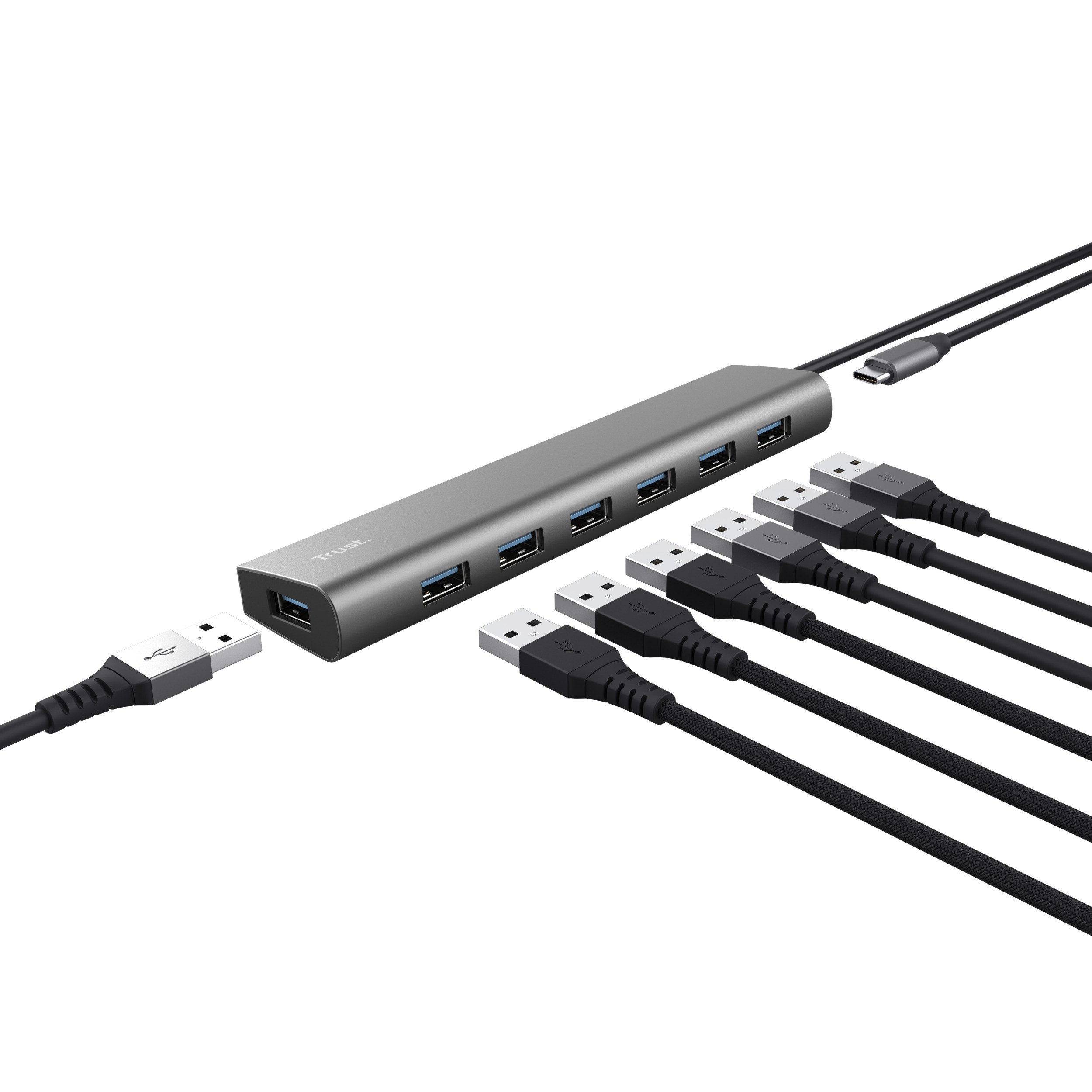 Trust Halyx Hub con 7 Porte e USB 3.2 Gen 1 in Alluminio - Image 5