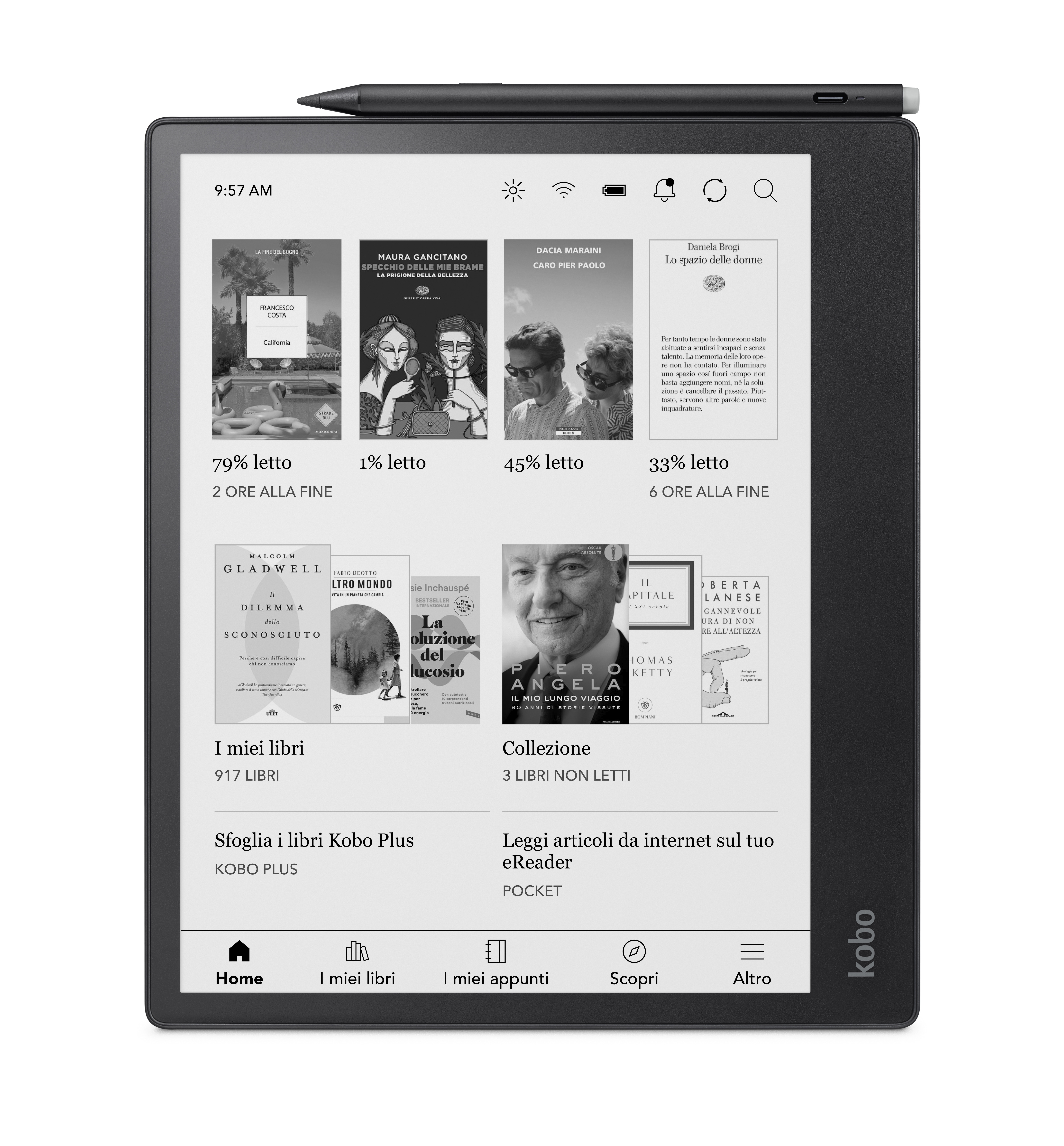 Kobo Elipsa 2E Ebook 10.3 Pollici Touch Wi-Fi con Pennino Stylus 2