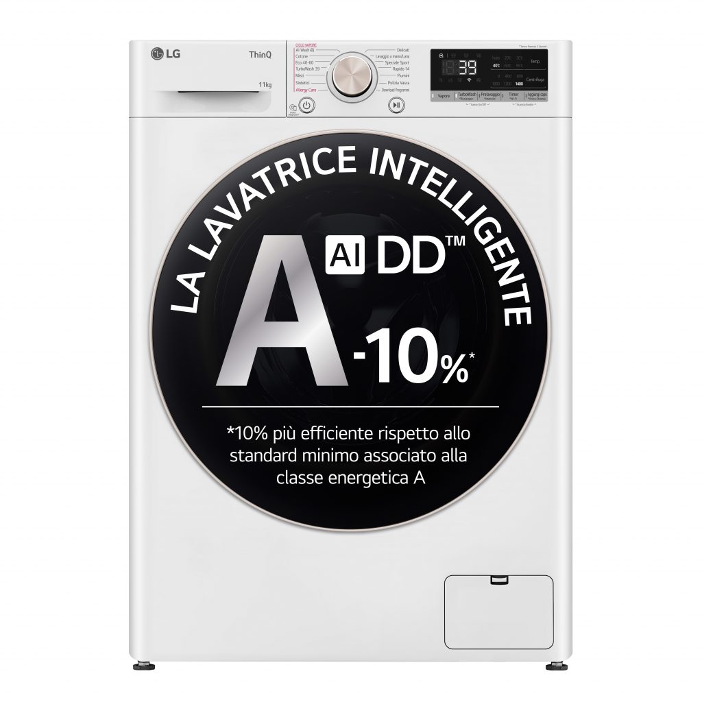 LG F4R7011TSWG Lavatrice Carica Frontale 11 Kg 1400 Giri Vapore Wifi AIDD