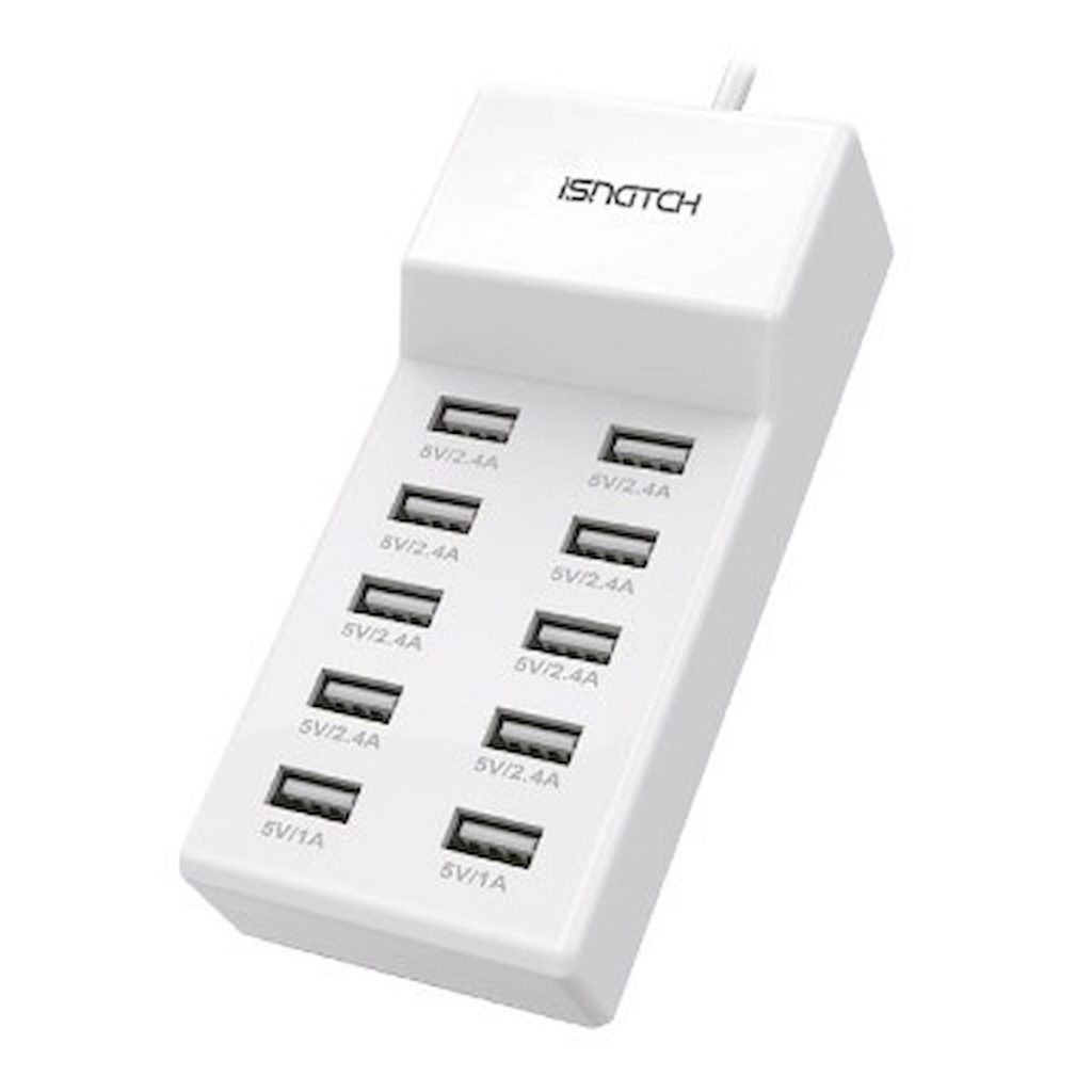 ISNATCH 59180534 Alimentatore USB 10 Porte Ricarica Rapida 50W