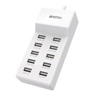 ISNATCH 59180534 Alimentatore USB 10 Porte Ricarica Rapida 50W
