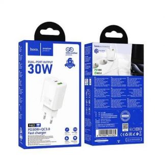 NUDO TC0030WNDBI Caricabatterie Rete Fast Charger 30W Bianco