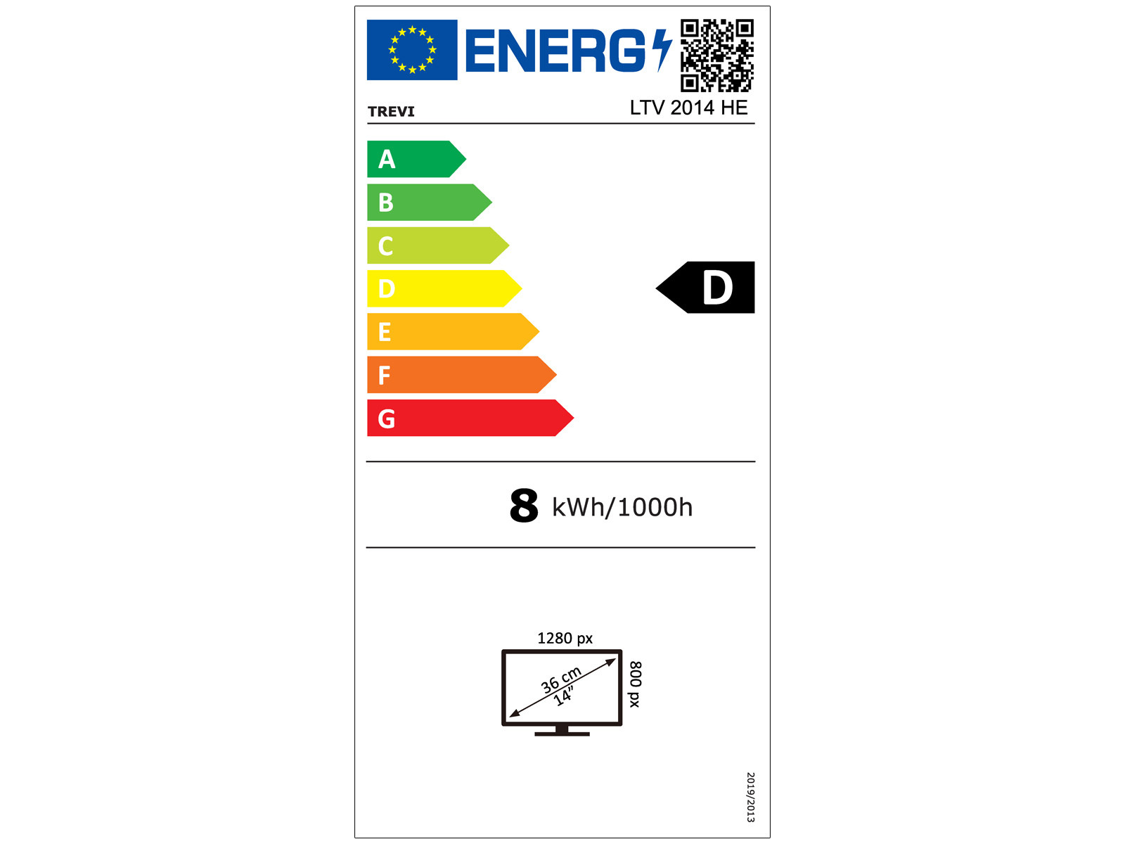 Trevi LTV 2014 HE TV LED Portatile 14.1 Pollici HD Doppia Alimentazione 240V-12V - Image 7