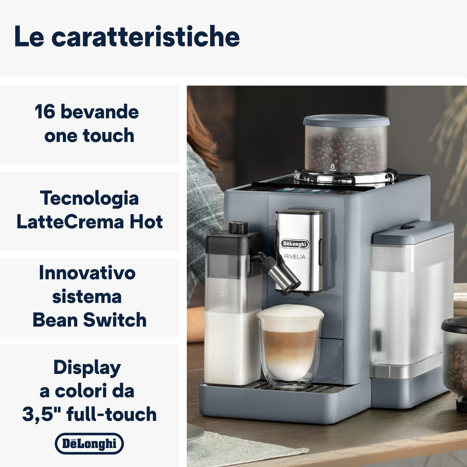 De Longhi Rivelia EXAM44055G Grey Macchina Caffe Automatica - Image 3