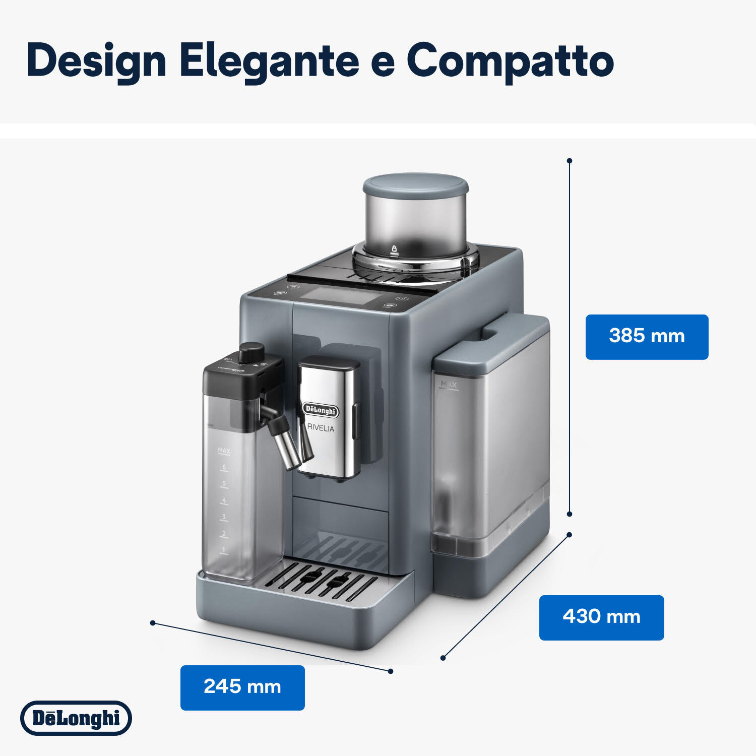 De Longhi Rivelia EXAM44055G Grey Macchina Caffe Automatica - Image 8