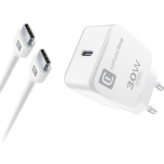 CELLULAR LINE ACHIPHKITC2CPD30WW Caricabatterie Rete Apple 30W C2C PD Bianco