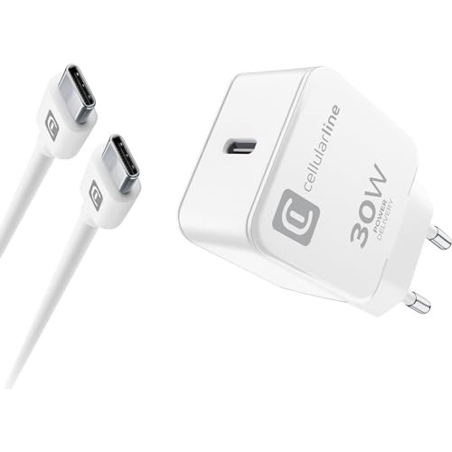 CELLULAR LINE ACHIPHKITC2CPD30WW Caricabatterie Rete Apple 30W C2C PD Bianco