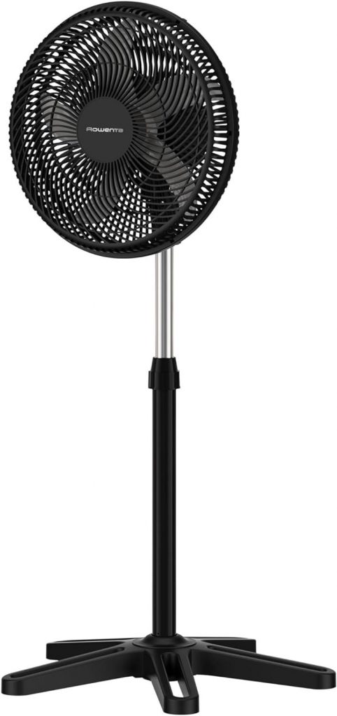 ROWENTA VU3110 Ventilatore Piantana Turbo Essential Nero 40CM 45W