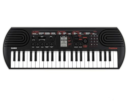 CASIO SA81 Nera, Tastiera Musicale 44 Tasti, 100 Timbri, 50 Ritmi