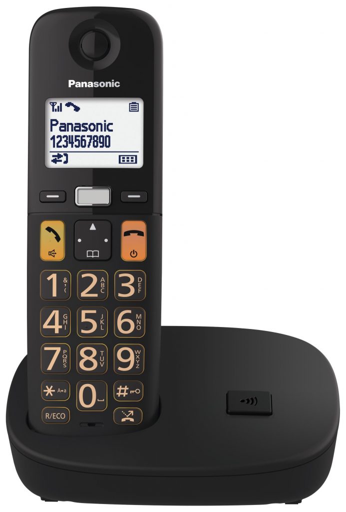 Panasonic KXTGU110EXB Nero Telefono Cordless Senza Segreteria