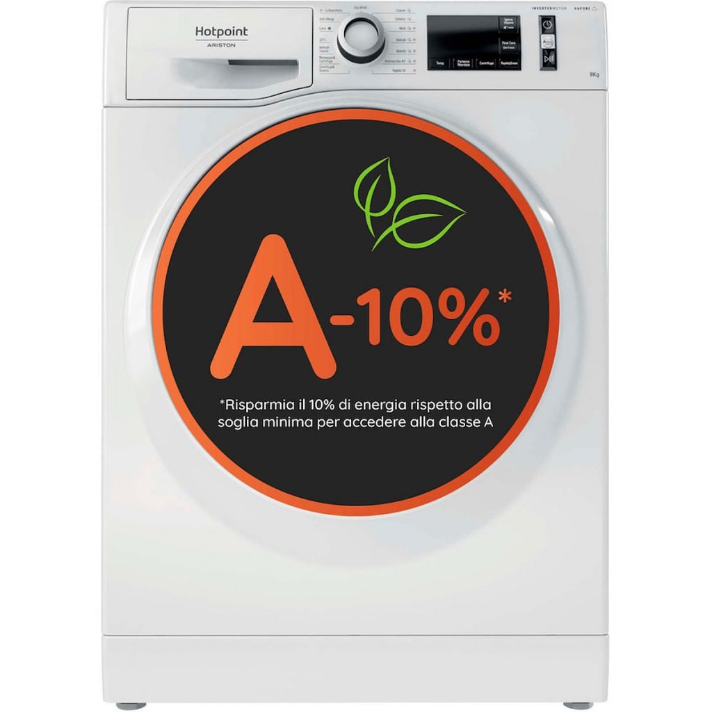 HOTPOINT-ARISTON NR748GWSAIT Lavatrice Caricamento Frontale 8 Kg 1400 Giri Vapore Classe A Meno 10