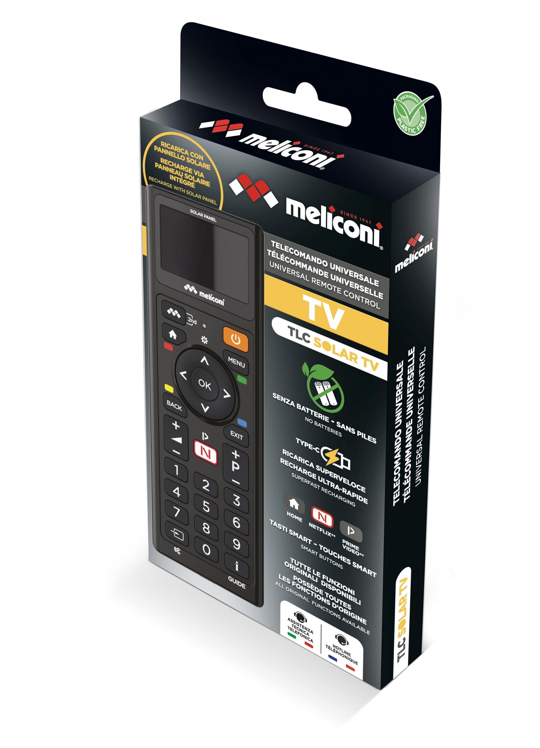 Meliconi Solar TV Telecomando Universale Ricaricabile USB-C - Image 2