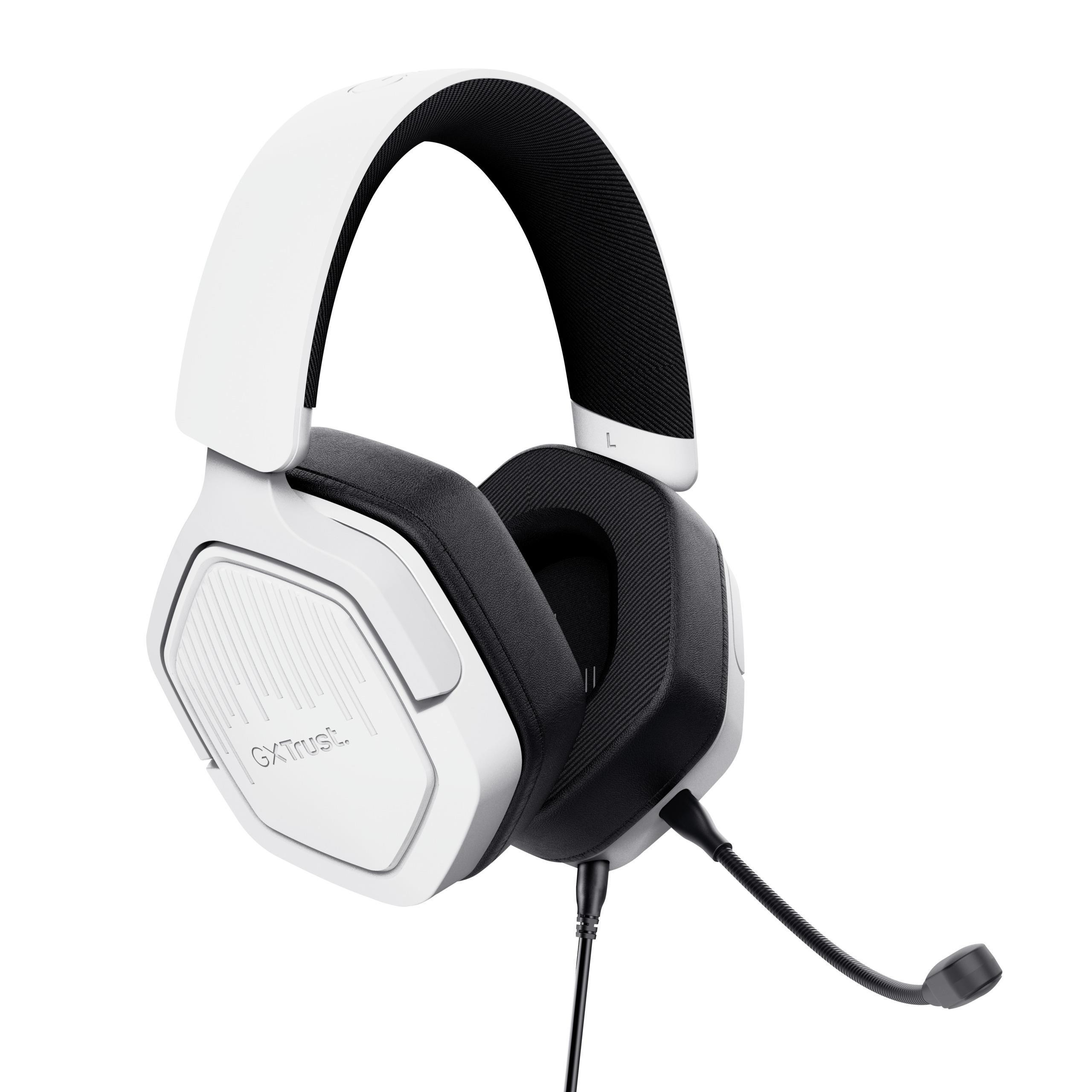 Trust GXT492W Carus Bianco Cuffia Gaming con Microfono per PC e Console - Image 2