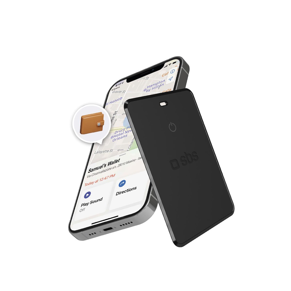 SBS TEFINDCARDAPK Localizzatore Smart Card Find My Impermeabile