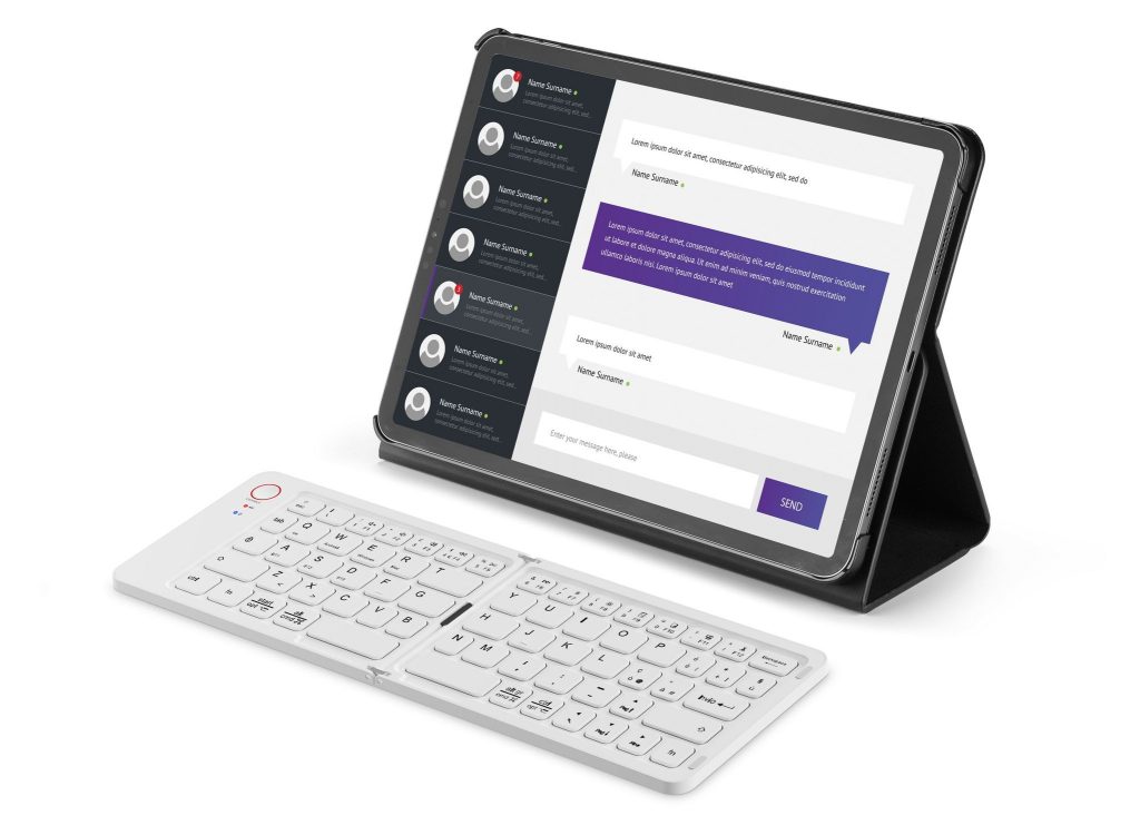 CELLULAR LINE BTKEYBOARDYW Tastiera Bluetooth QWERTY Con Stand Nero Per Tablet