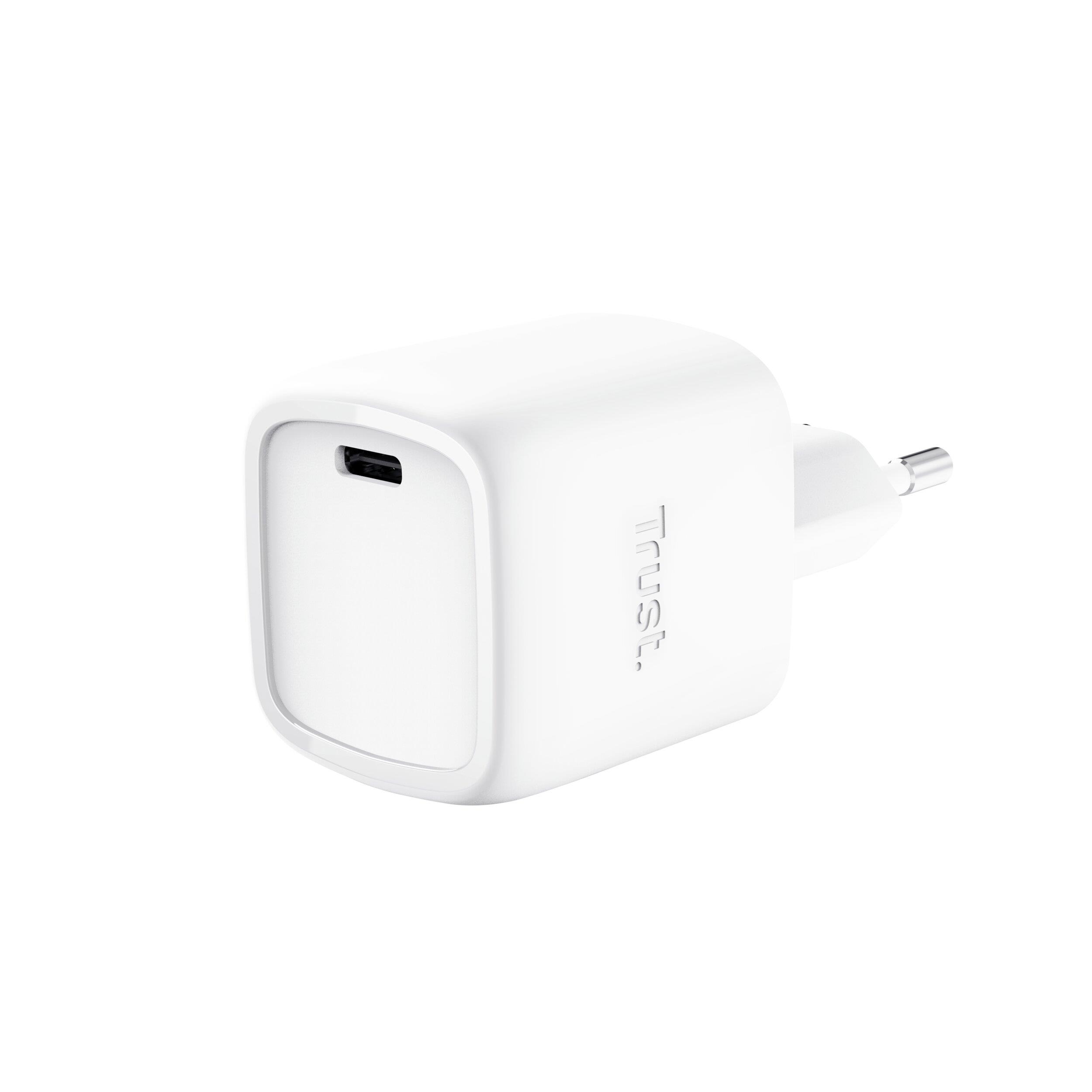 TRUST 25520 Caricabatterie Rete 30W USB C GaN MAXO Bianco