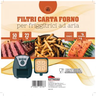 ELETTROCASA ACCFR2 FILTRI CARTA QUADRATI PER FRIGGITRICI AD ARIA 50PZ ALTRI ACCESSORI CUCINA