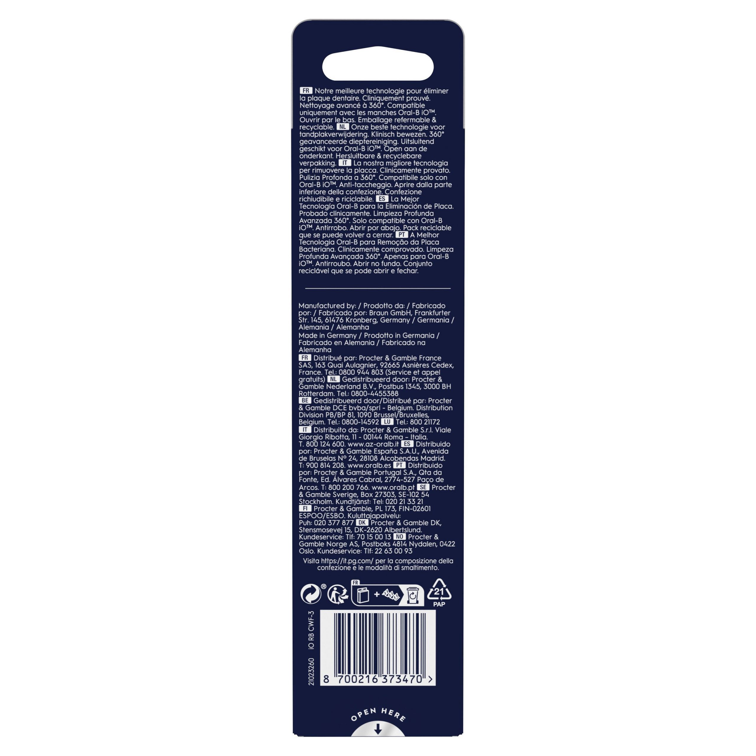 Oral-B 80782583 Testina di Ricambio Ultimate Clean per Spazzolini iO 3 Pezzi - Image 6