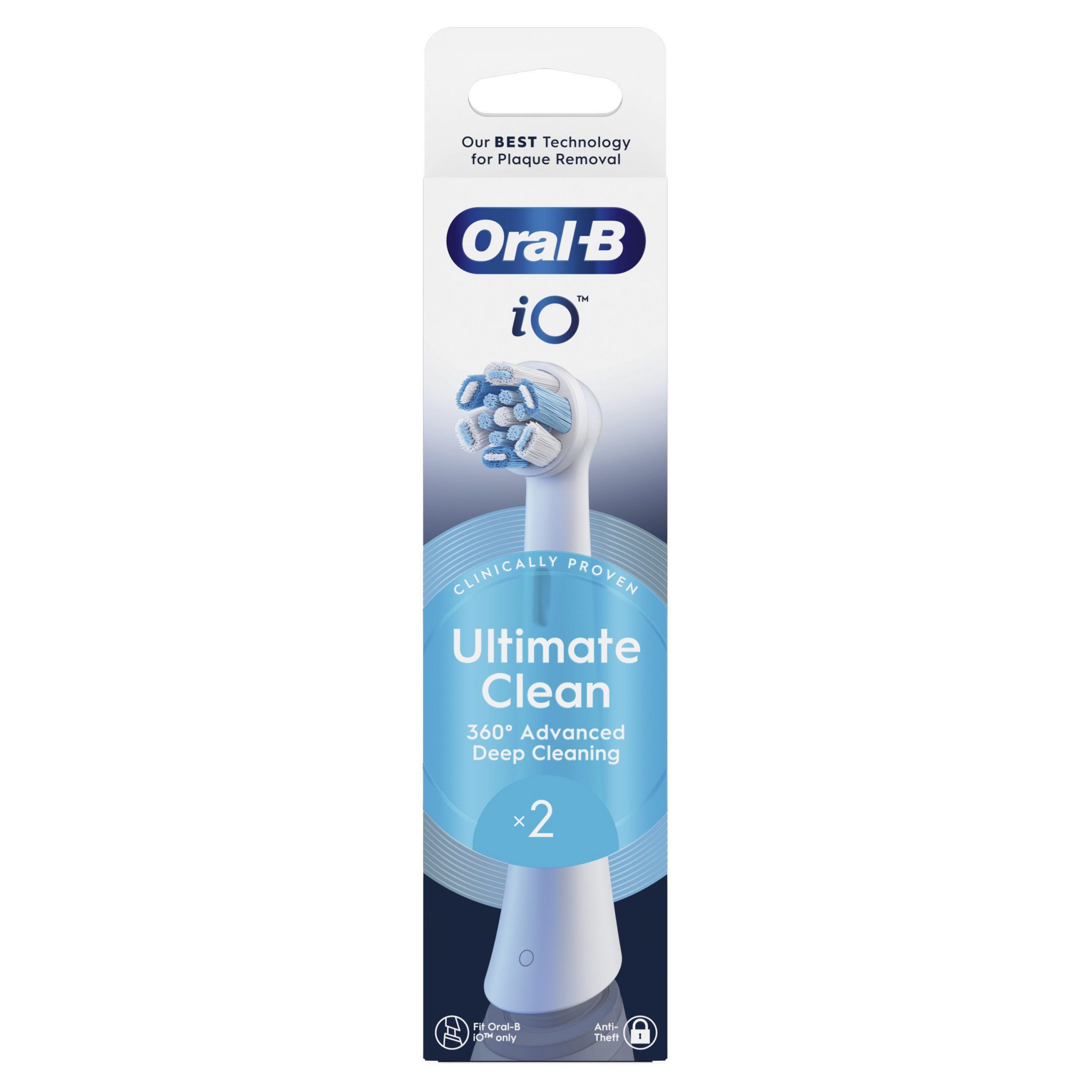 Oral-B Testina di Ricambio Ultimate Clean Confezione 2 Pezzi per Spazzolini iO - Image 2