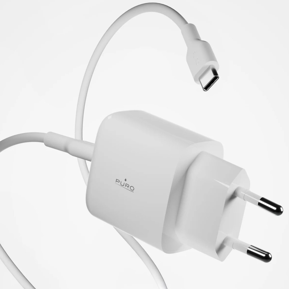 PURO PUTCUSBAC20WDYKCCWHI Caricabatterie Rete USB A USB C Cavo USB C Prolite Bianco - immagine 5