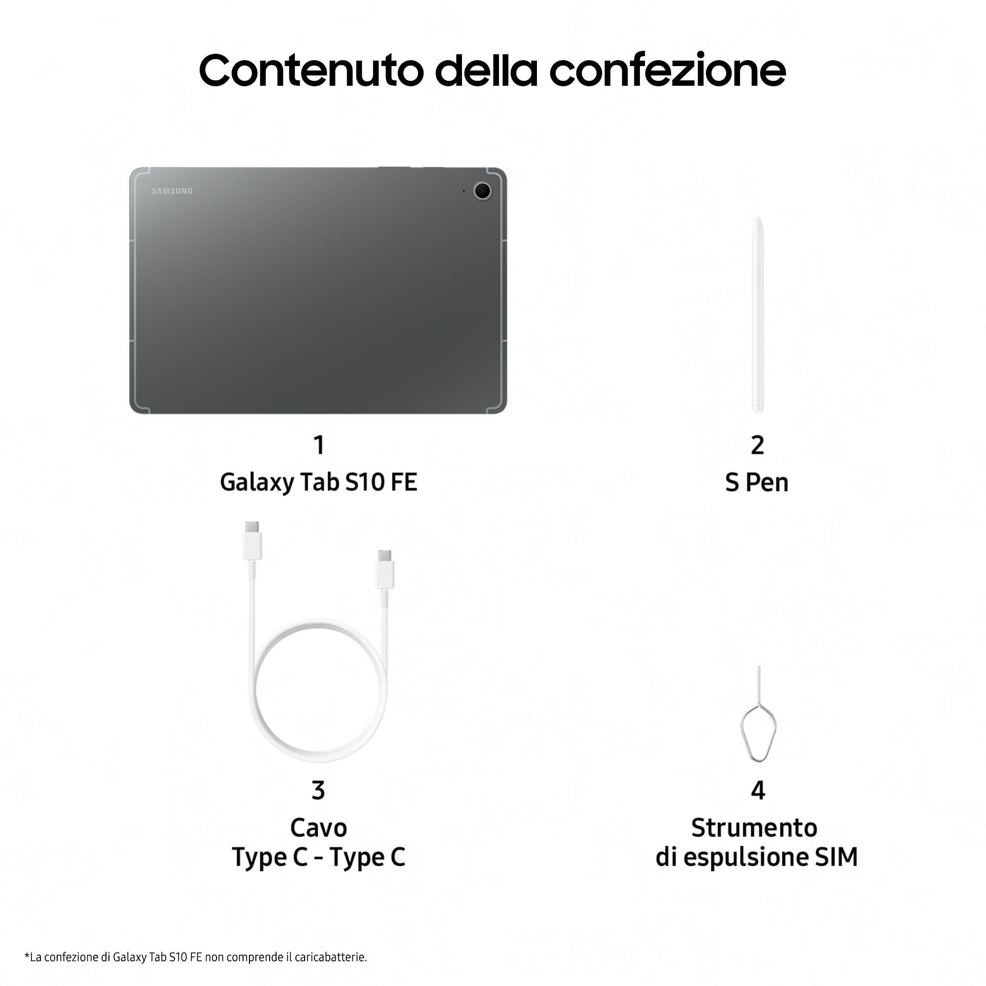 Samsung Tab S10 FE Wi-Fi Gray Tablet 10.9 Pollici 8GB 128GB - Image 8