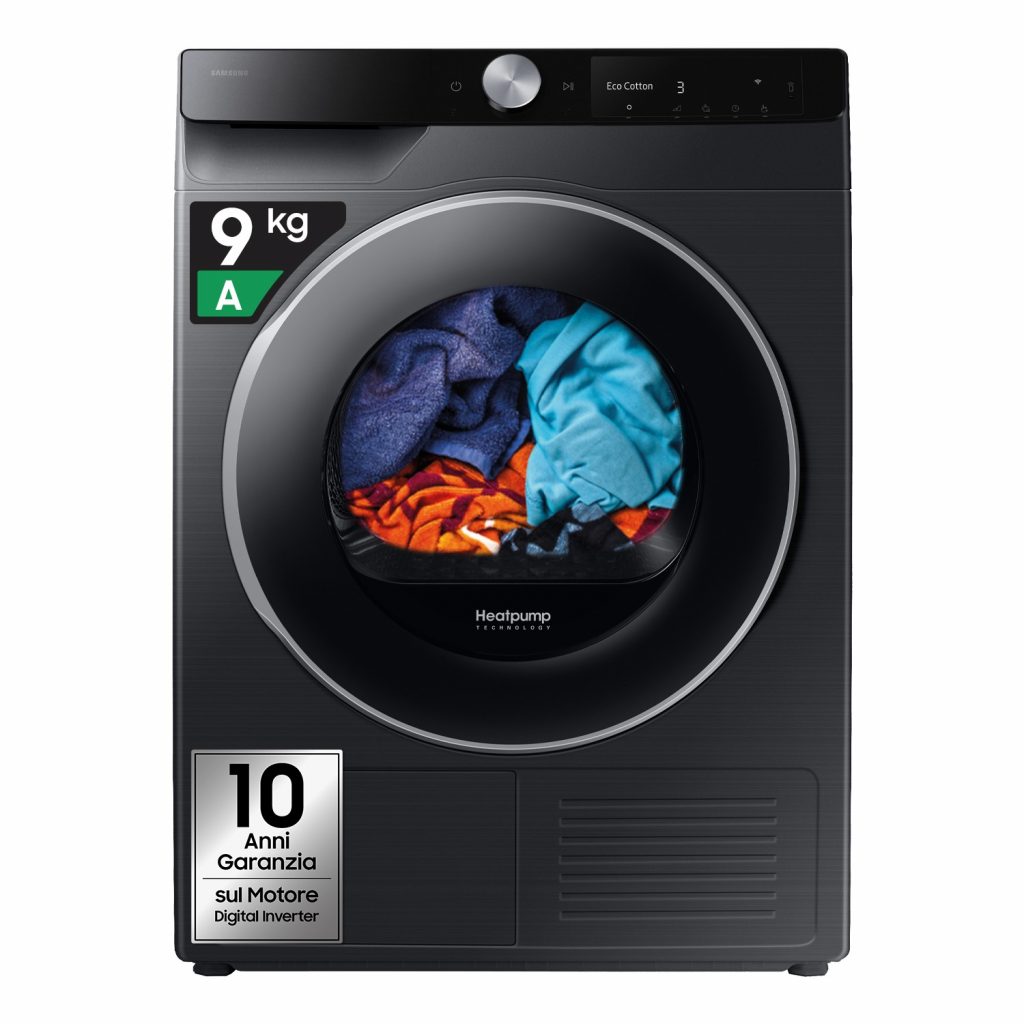 SAMSUNG DV90DG6845LBU3 Asciugatrice Pompa Calore 9Kg Classe A Inverter Wifi Nera