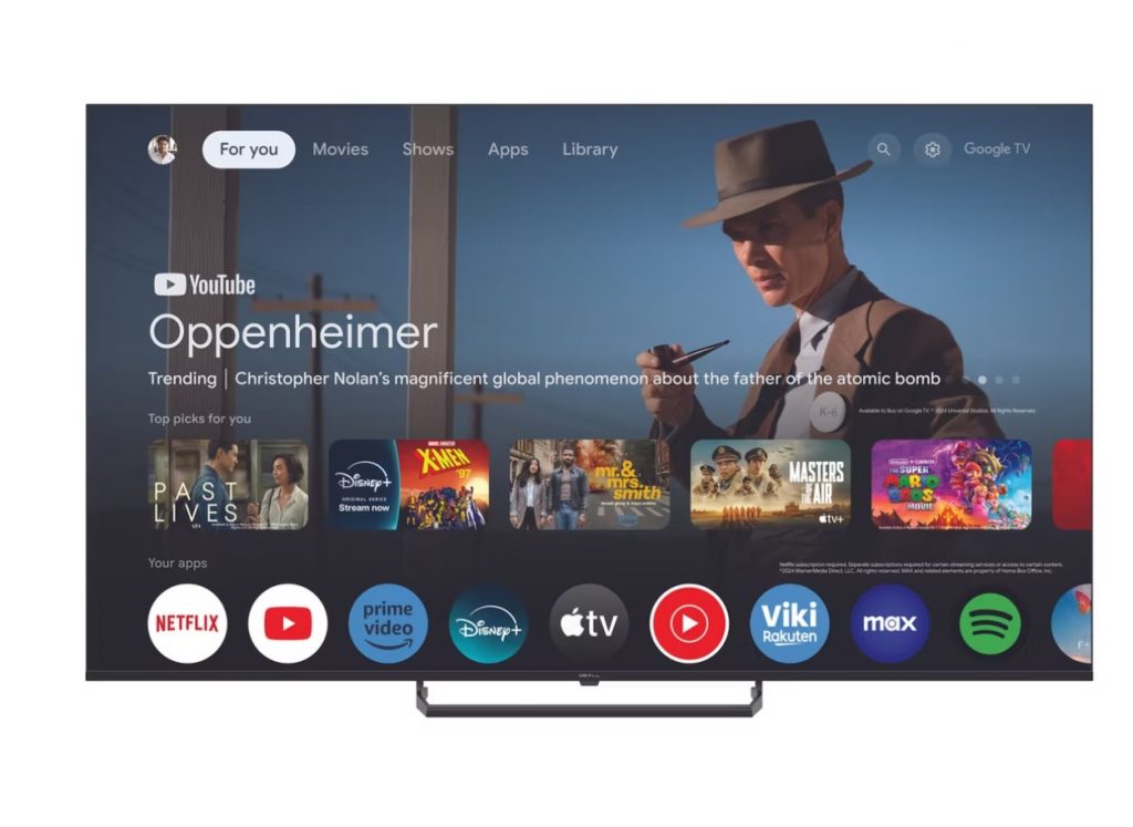 QBELL QT65QGF9B Smart TV QLED 65 Pollici UHD 4K Google DVBT2 S2
