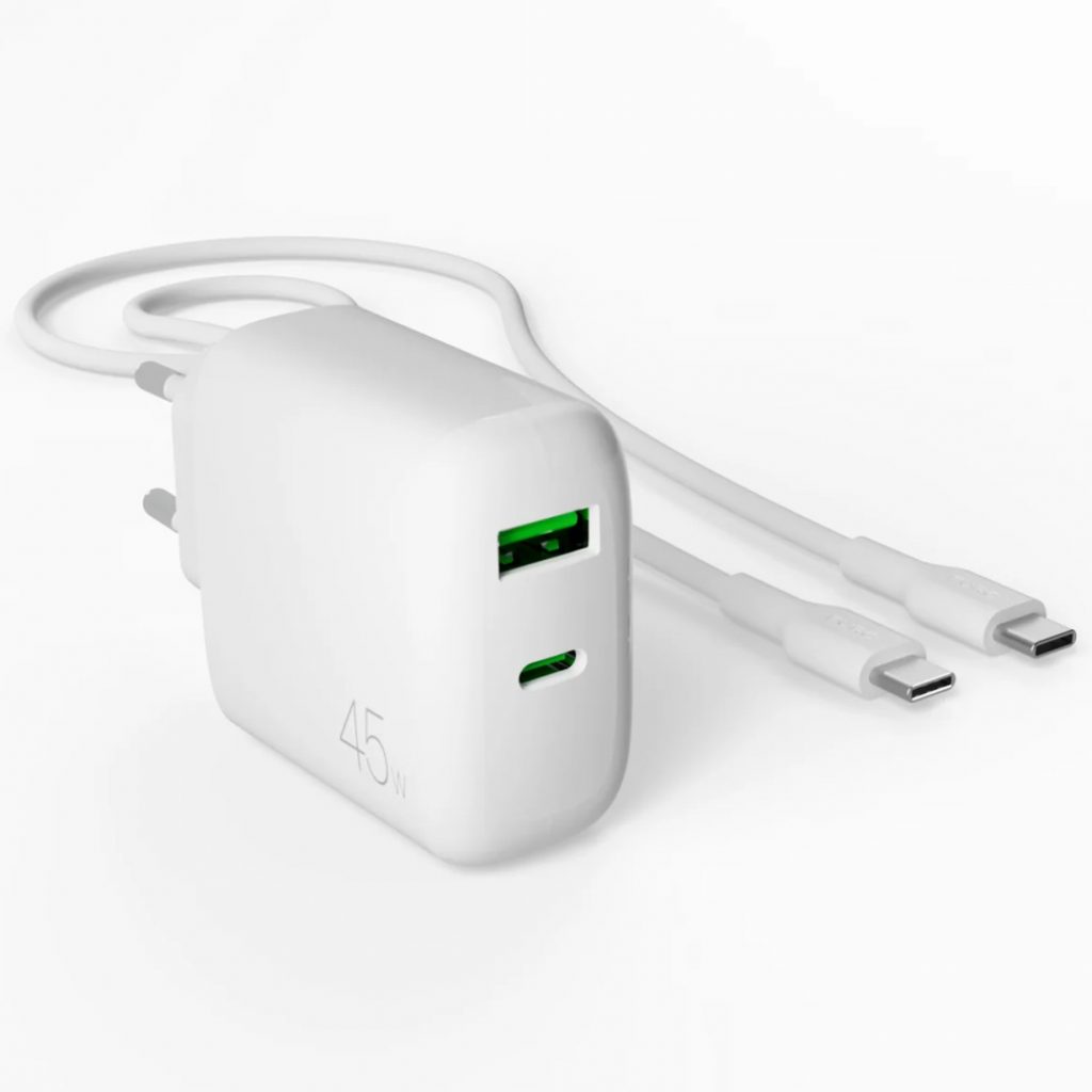PURO PUTCUSBAC45WDYKCCWHI Caricatore Rete Pro Lite 45W USB A C Con Cavo