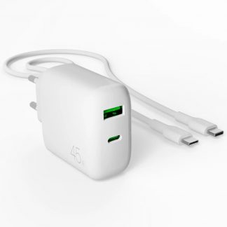 PURO PUTCUSBAC45WDYKCCWHI Caricatore Rete Pro Lite 45W USB A C Con Cavo