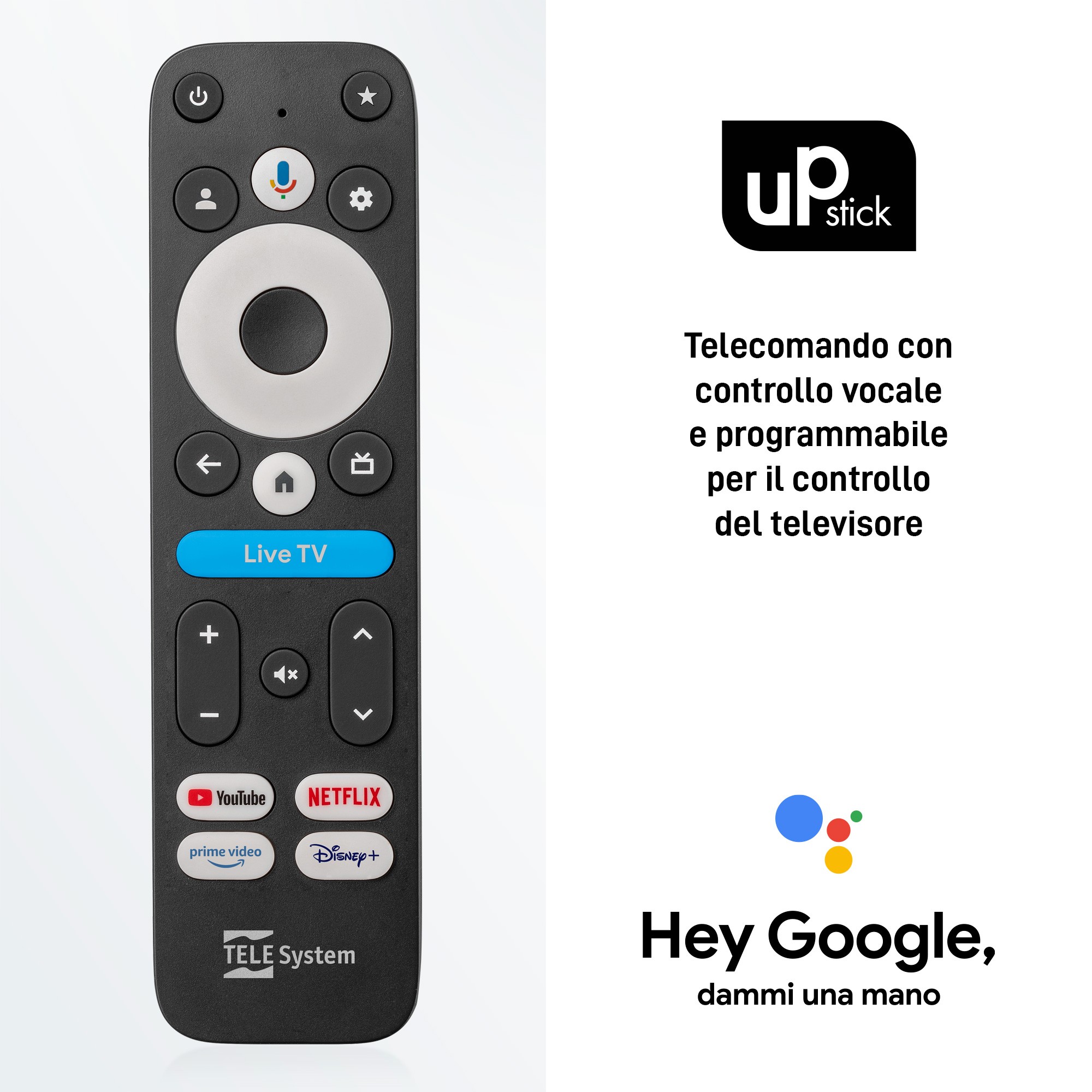 TELESYSTEM Up Stick Streamer Google TV 4K WiFi Bluetooth Connessione - Image 4