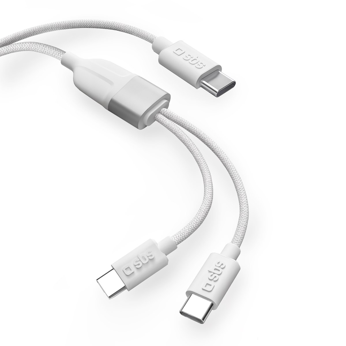 SBS TECABLETCC2IN1 Cavo Sdoppiatore USB C Doppia Uscita 60W