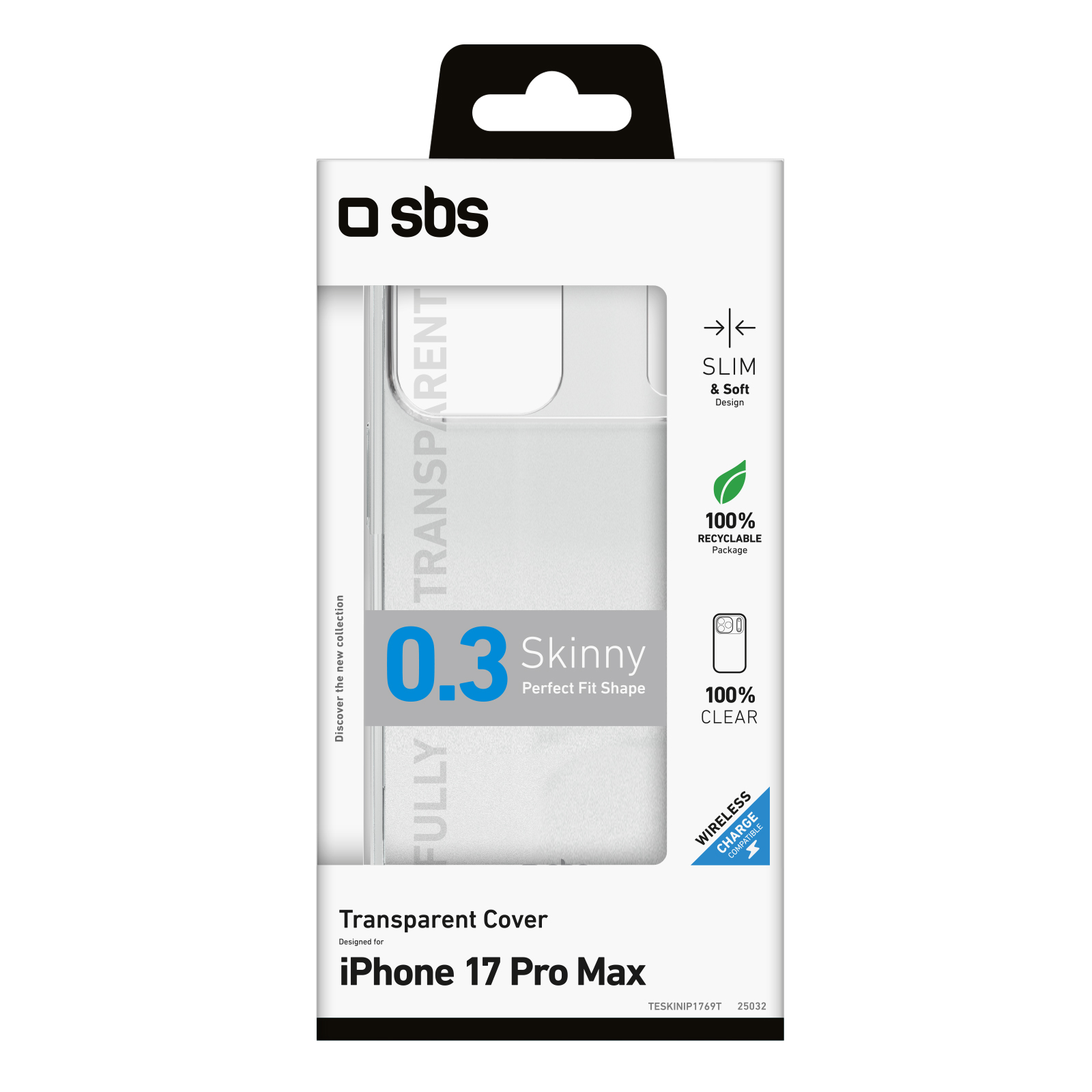 SBS TESKINIP1769T Cover Skinny Trasparente iPhone 17 Pro Max - Image 2