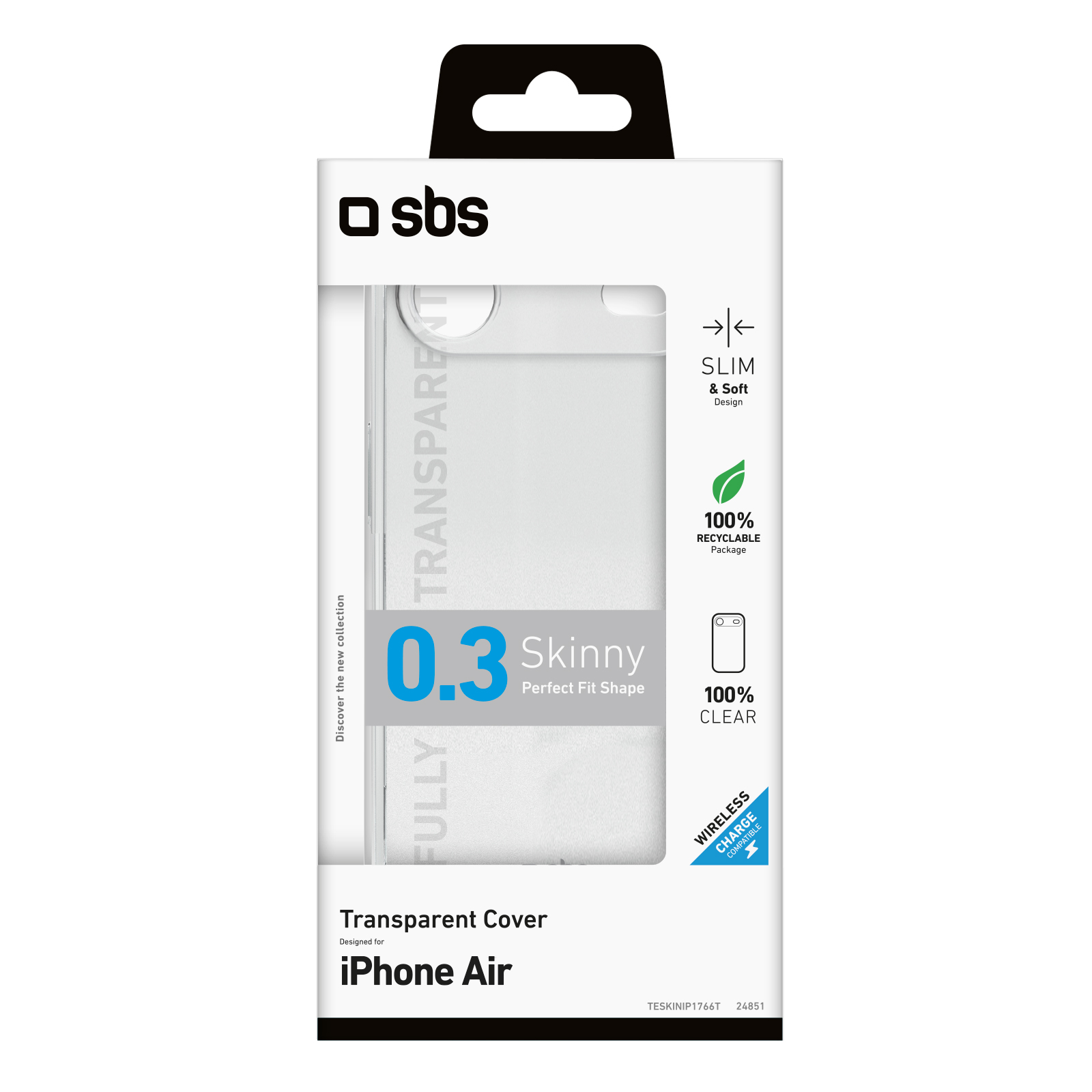 SBS TESKINIP1766T Cover Skinny Trasparente Per iPhone 17 Air Custodia Protettiva - Image 3