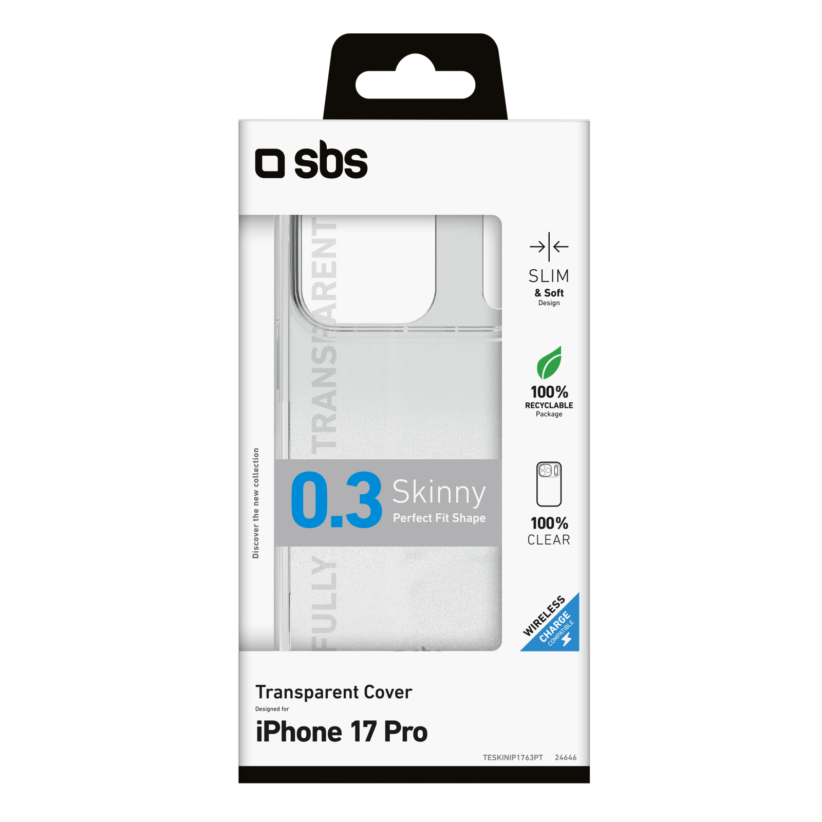 SBS TESKINIP1763PT Cover Skinny Trasparente per iPhone 17 Pro - Image 2