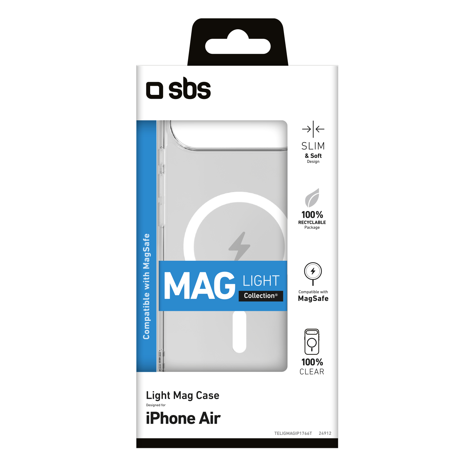 SBS TELIGMAGIP1766T Cover Light Mag Per iPhone 17 Air Trasparente - Image 3