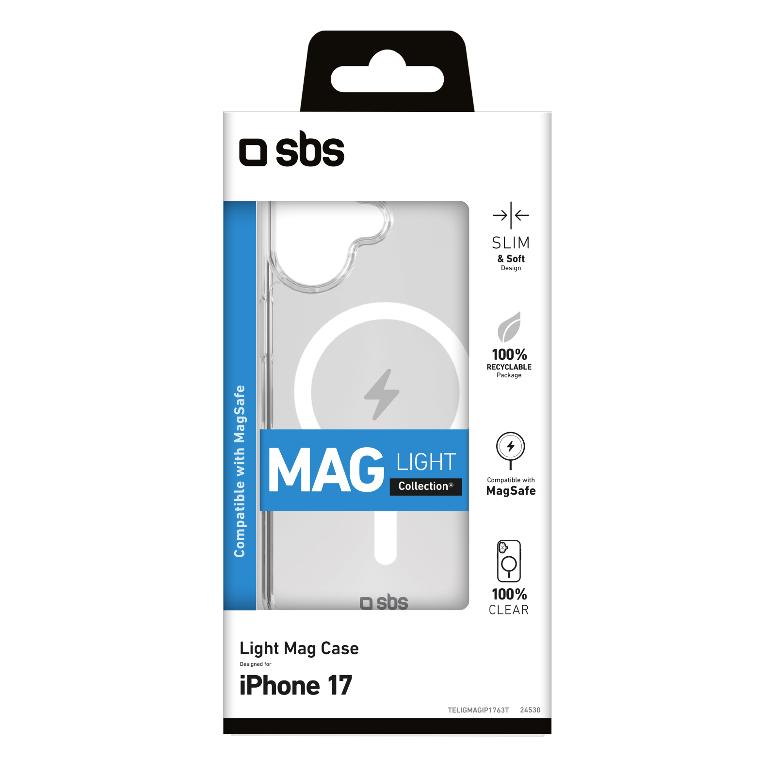 SBS TELIGMAGIP1763T Cover Light Mag Per iPhone 17 Trasparente - Image 2
