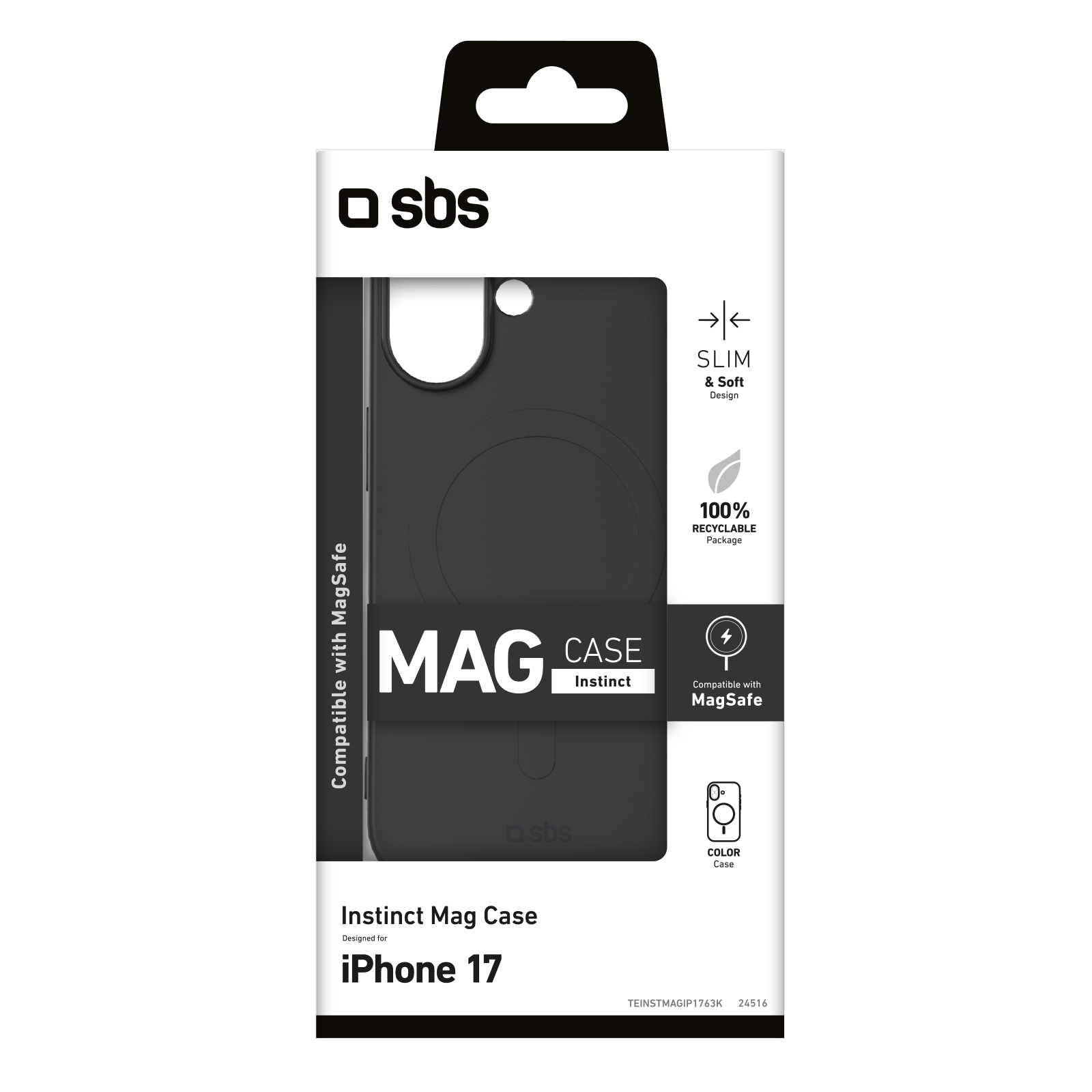 SBS TEINSTMAGIP1763K Cover Instinct Mag iPhone 17 Nera Custodia Protezione - Image 2