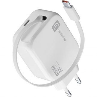 CELLULAR LINE ACHROLLUSBCGAN30WW Caricabatterie Rete USB-C 30W GAN Roller WH